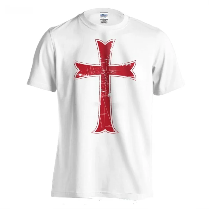 Men's Knights Templar Distressed Cross T-Shirt