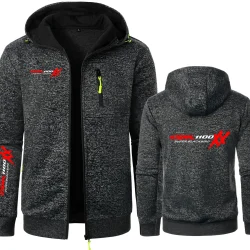 Motorcycle CBR 1100 SUPER BLACKBIRD XX Men Jackets Hoodies Hondaes Men CBR 1100XX Zipper Sweatshirts Male Mens Outerwear