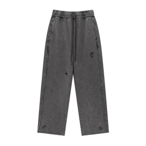 Acid-Wash Distressed Relaxed-Fit Joggers