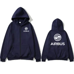 Men Hoodie AIRBUS AVIATION Flight Airbusfan A320 Hooded Zipper Sweatshirts Men Women Sweater Cardigan Sports Clothes Zipper Jack