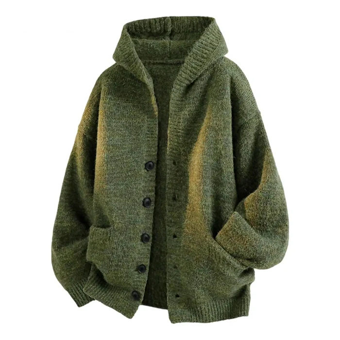 Women’s Oversized Chunky Knit Hooded Cardigan