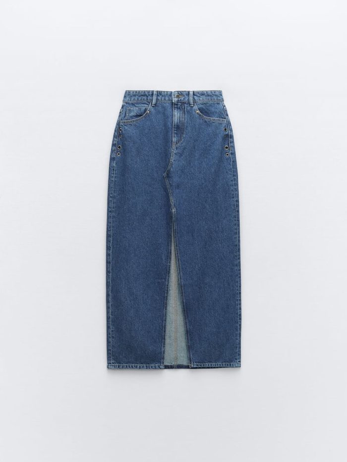 Solid Wide Leg Jeans