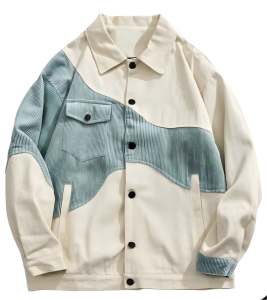 Men’s Urban Fusion Two-Tone Corduroy Patchwork Jacket