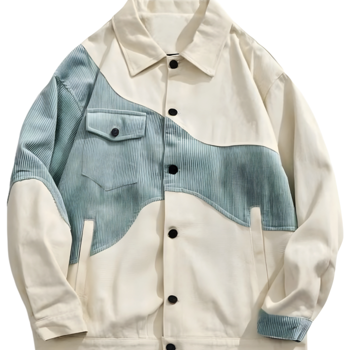 Men’s Urban Fusion Two-Tone Corduroy Patchwork Jacket