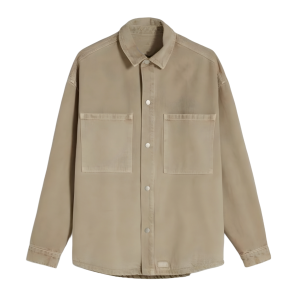 Vintage-Washed Utility Overshirt