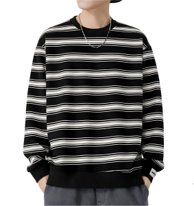 Men’s Urban Striped Crewneck Sweatshirt