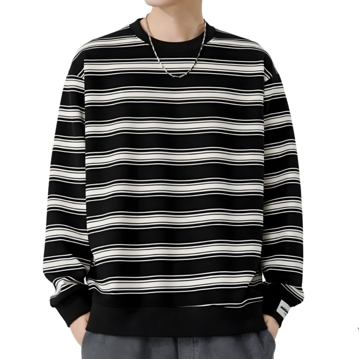 Men’s Urban Striped Crewneck Sweatshirt